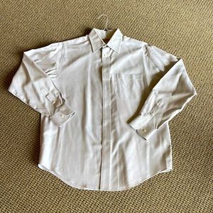 Roundtree & Yorke Gold Label men’s l/s w/ pocket.  Medium Gray w/pattern